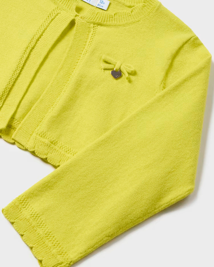 Cardigan tricot cotone neonata Mayoral giallo cedro Mayoral Cedro