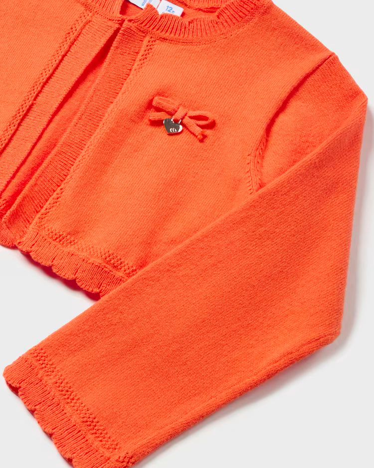 Cardigan tricot cotone neonata Mayoral mandarino Mayoral Mandarino