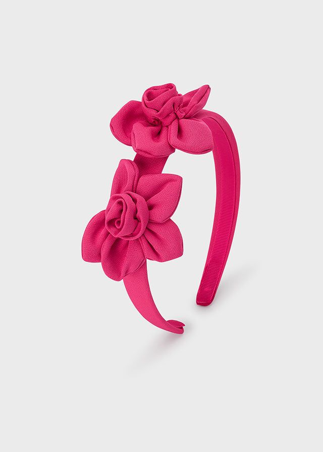 Cerchietto crepe fiori bambina Mayoral fucsia Mayoral