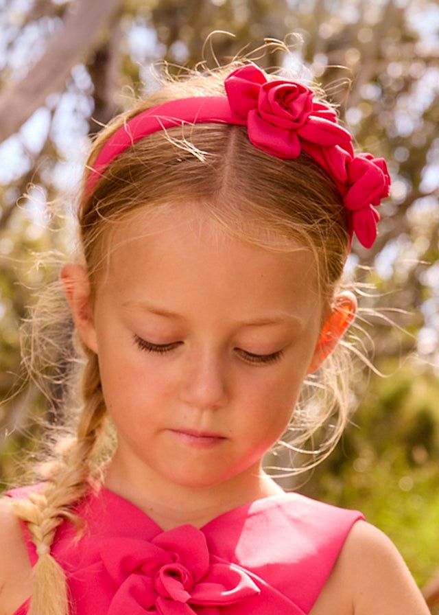 Cerchietto crepe fiori bambina Mayoral fucsia Mayoral