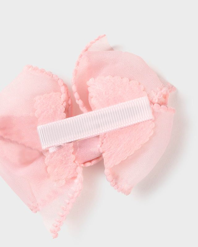 Cerchietto fascetta elasticizzata con fermaglio fiocco neonata Mayoral Newborn rosa Mayoral