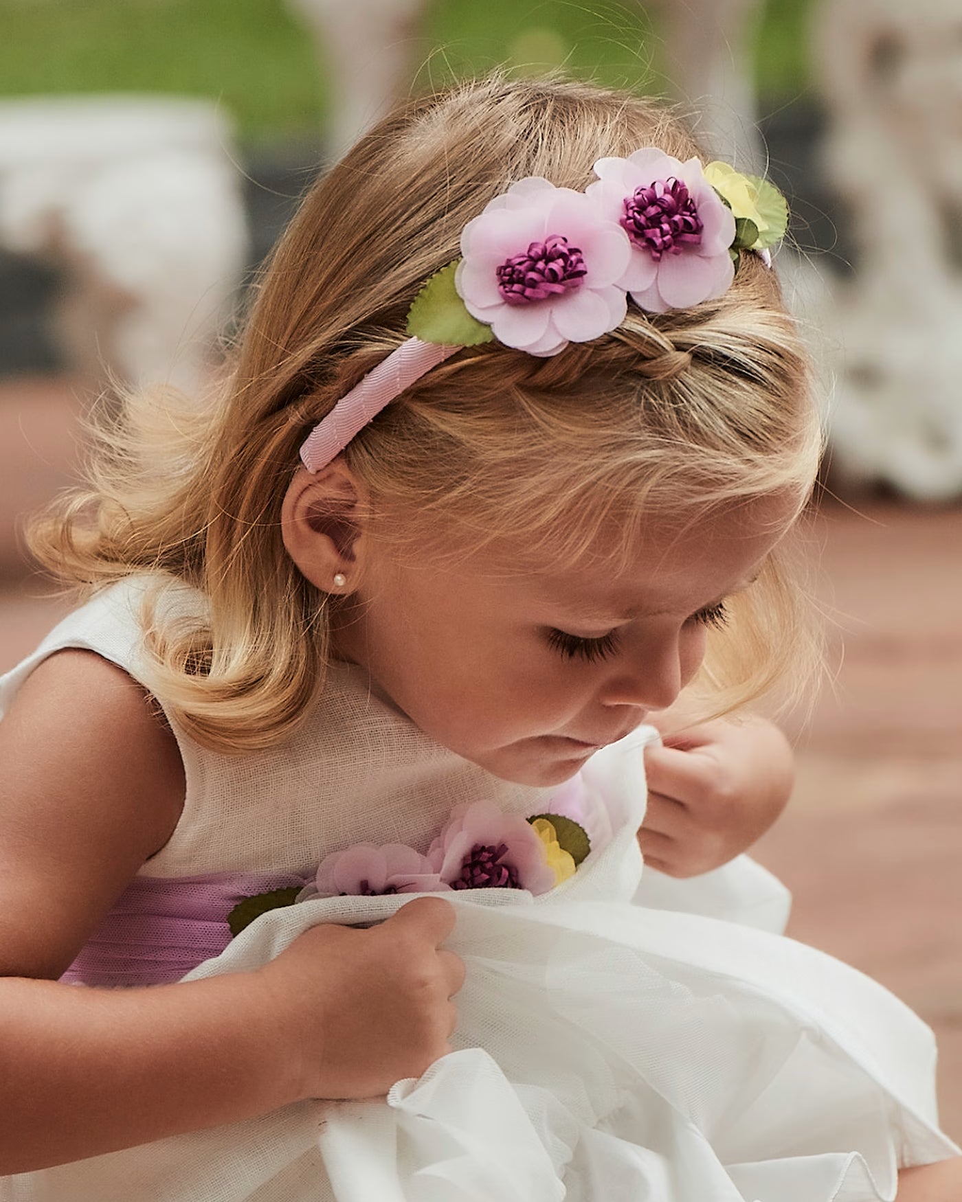 Cerchietto fiore neonata Mayoral rosa malva Mayoral Default Title