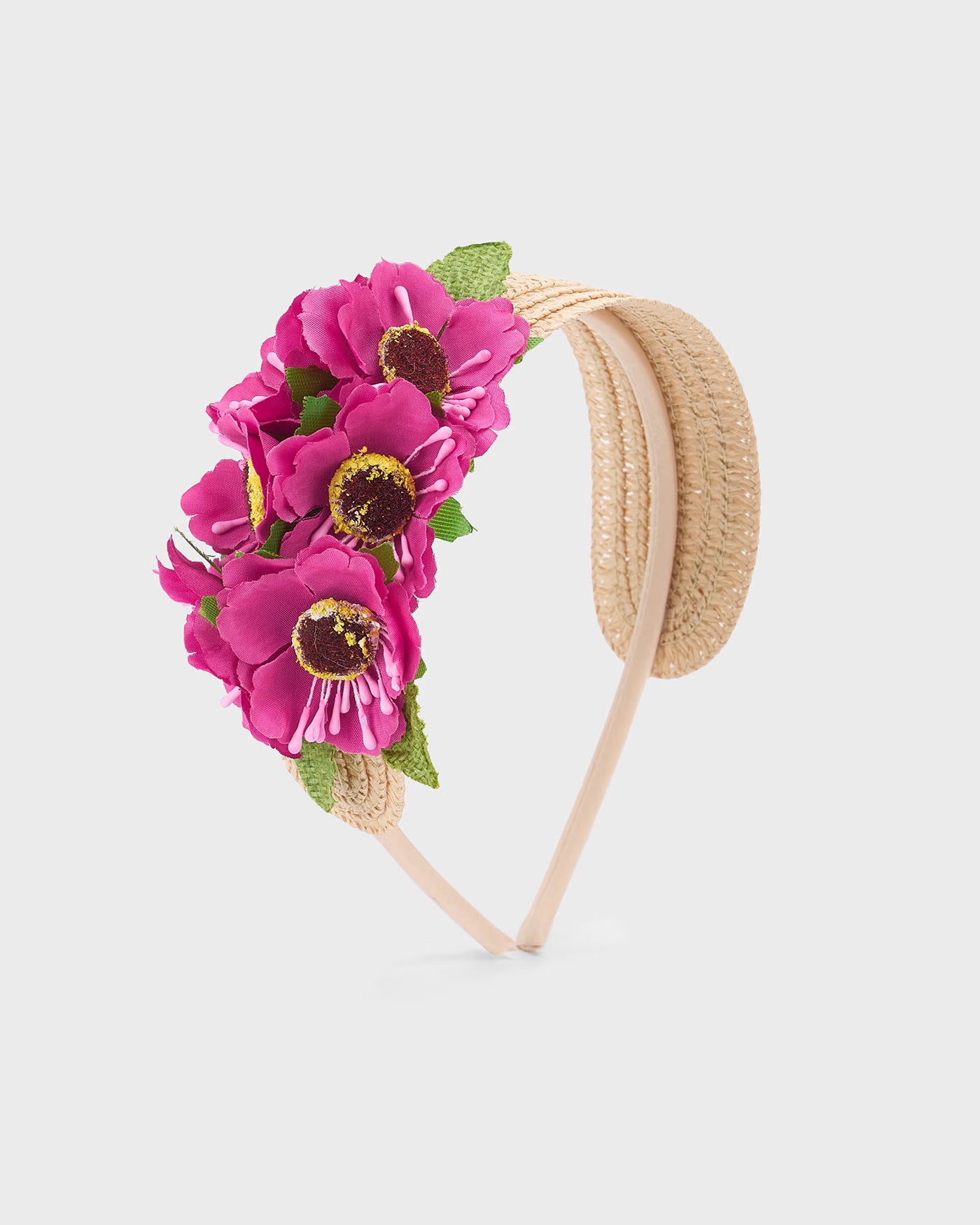 Cerchietto fiori bambina Mayoral rafia orchidea Mayoral Default Title