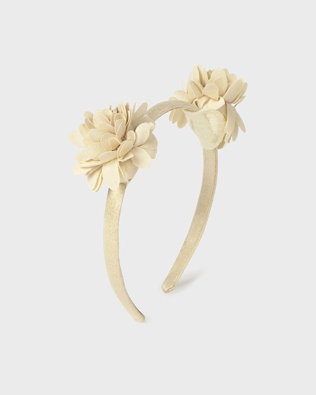 Cerchietto fiori neonata Mayoral champagne Mayoral