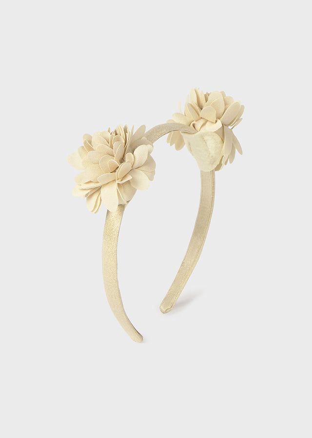 Cerchietto fiori neonata Mayoral champagne Mayoral