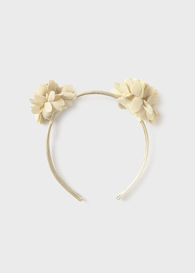 Cerchietto fiori neonata Mayoral champagne Mayoral