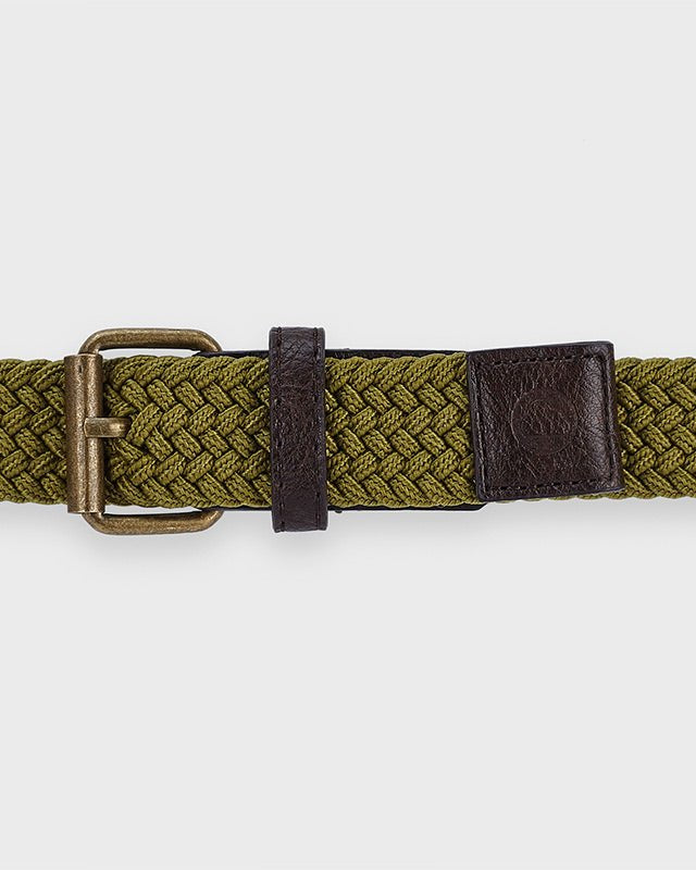 Cintura bambino Mayoral elastica verde oliva con fibbia marrone - ErreGiModaBimbo