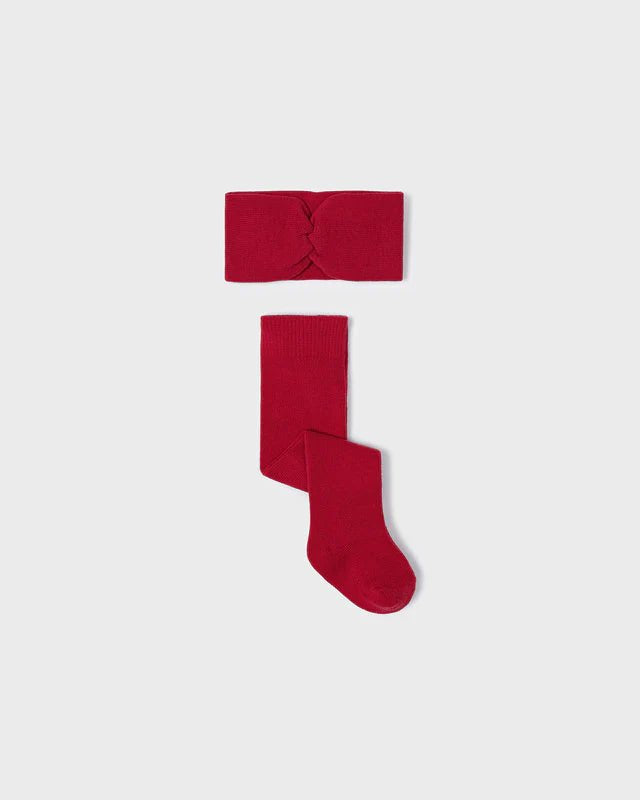 Collant calzamaglia e fascia capelli Mayoral Newborn rosso - ErreGiModaBimbo