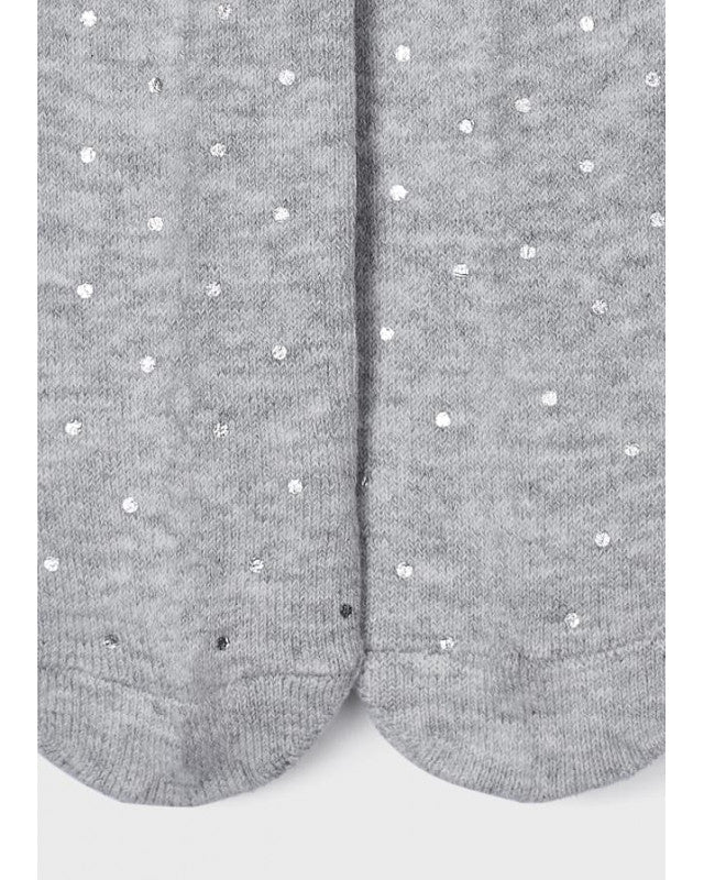 Collant calzamaglia grigia neonata Mayoral Newborn pois silver - ErreGiModaBimbo