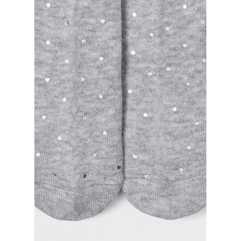 Collant calzamaglia grigia neonata Mayoral Newborn pois silver - ErreGiModaBimbo
