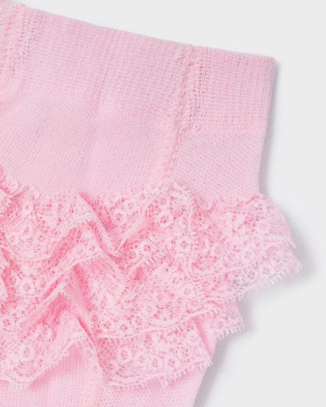 Collant con volant neonata Mayoral Newborn Rosa cipria - ErreGiModaBimbo