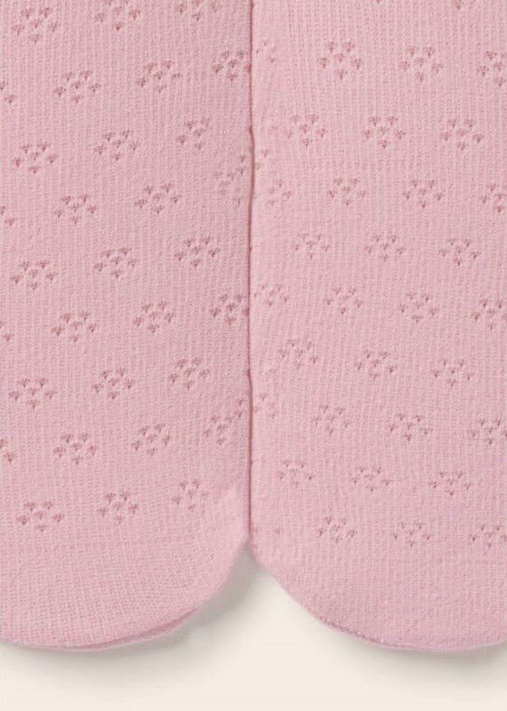 Collant velato traforato fiori neonata Mayoral Newborn rosa - ErreGiModaBimbo