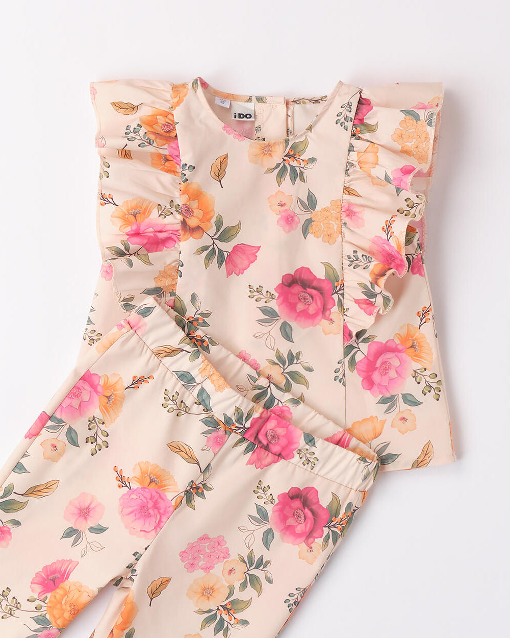 Completo 2 pezzi bambina iDO rosa floreale iDO Rosa