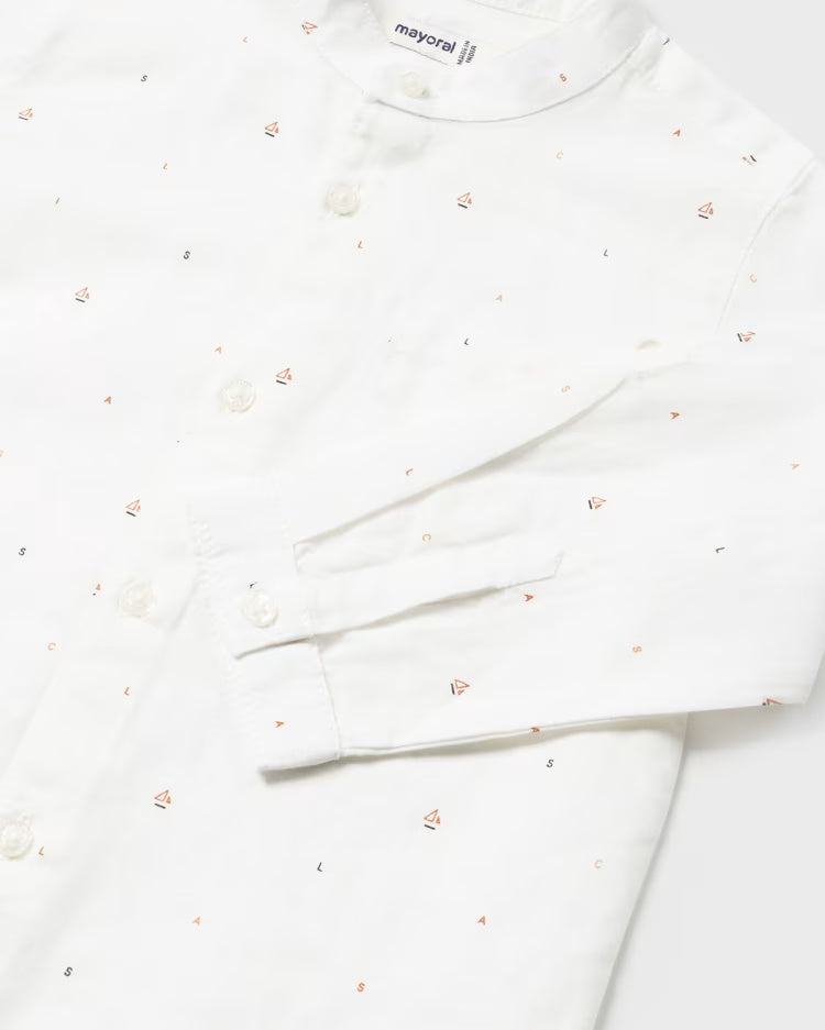 Completo 2 pezzi in lino neonato Mayoral bianco e giallo ocra Mayoral Giallo