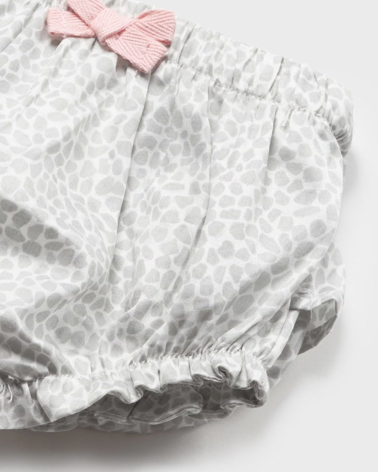 Completo 2 pezzi corto neonata Mayoral Newborn rosa giraffa - ErreGiModaBimbo