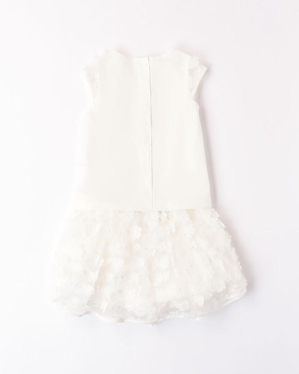 Completo 2 pezzi elegante bambina iDO in tulle panna iDO Panna