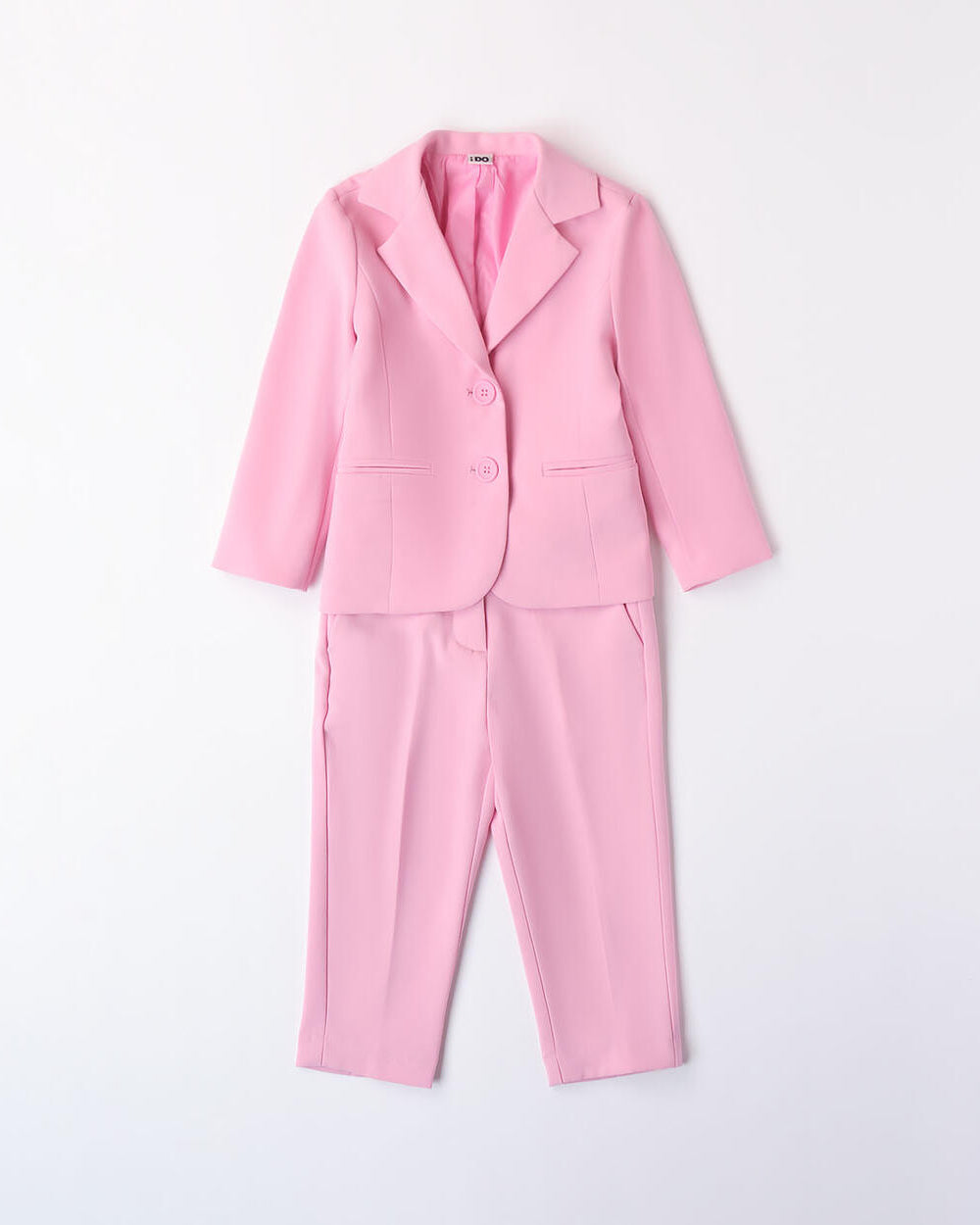 Completo 2 pezzi elegante bambina iDO tessuto crepes rosa iDO Rosa