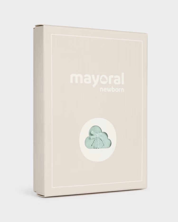 Completo 2 pezzi filo cotone neonata Mayoral Newborn verde - ErreGiModaBimbo