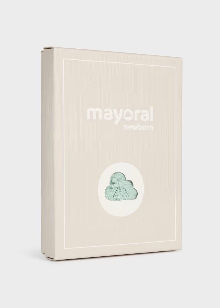 Completo 2 pezzi filo cotone neonata Mayoral Newborn verde - ErreGiModaBimbo