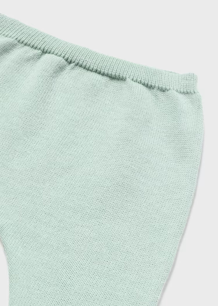 Completo 2 pezzi filo cotone neonata Mayoral Newborn verde - ErreGiModaBimbo