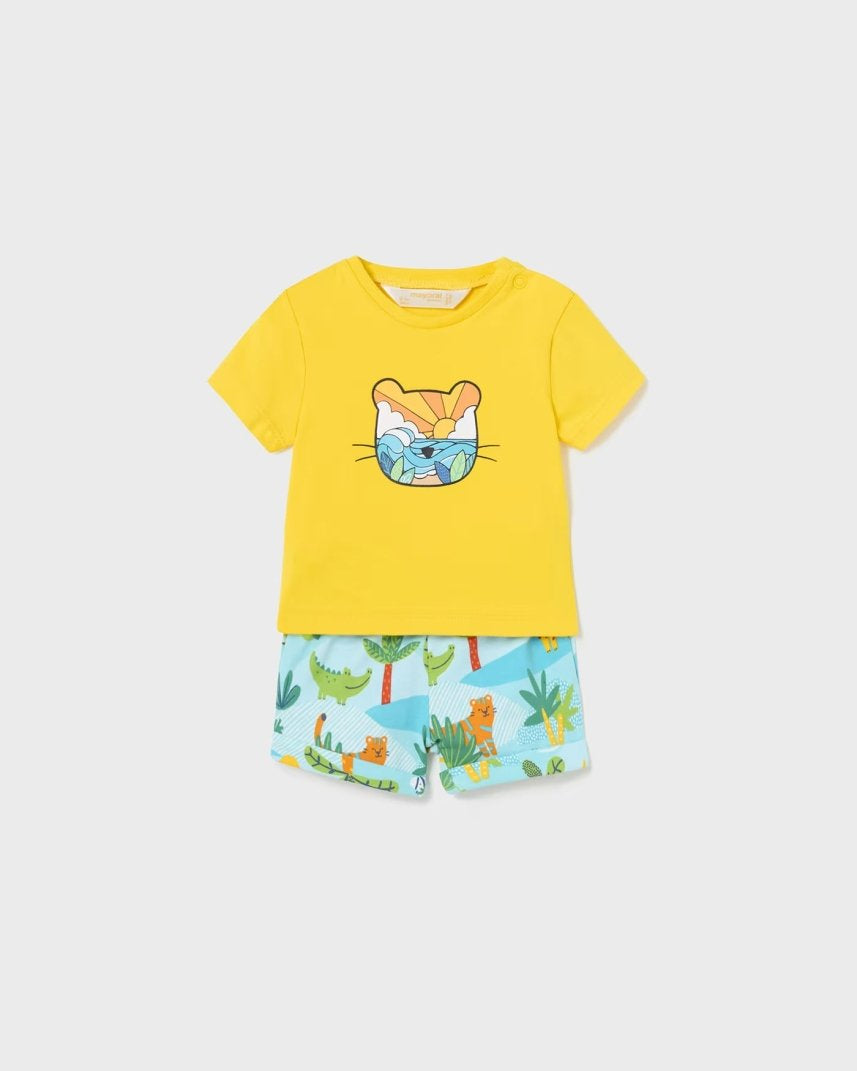 Completo 2 pezzi fresco cotone neonato Mayoral Newborn giallo Mayoral Giallo