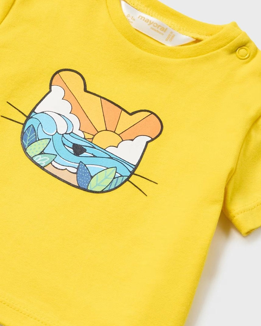 Completo 2 pezzi fresco cotone neonato Mayoral Newborn giallo Mayoral Giallo