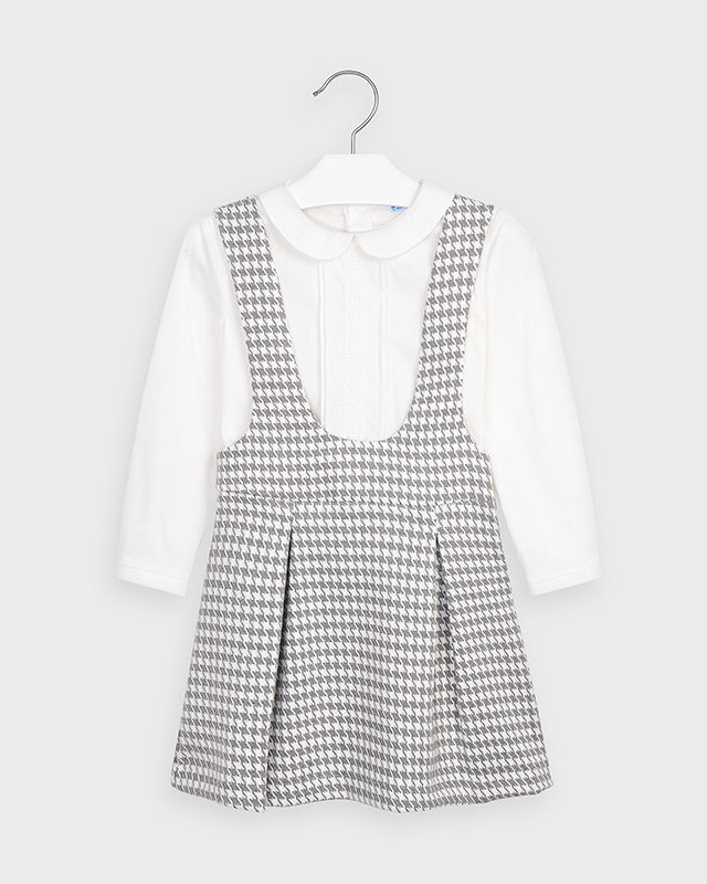 Completo 2 pezzi gonna bambina Mayoral microfantasia grigia - ErreGiModaBimbo