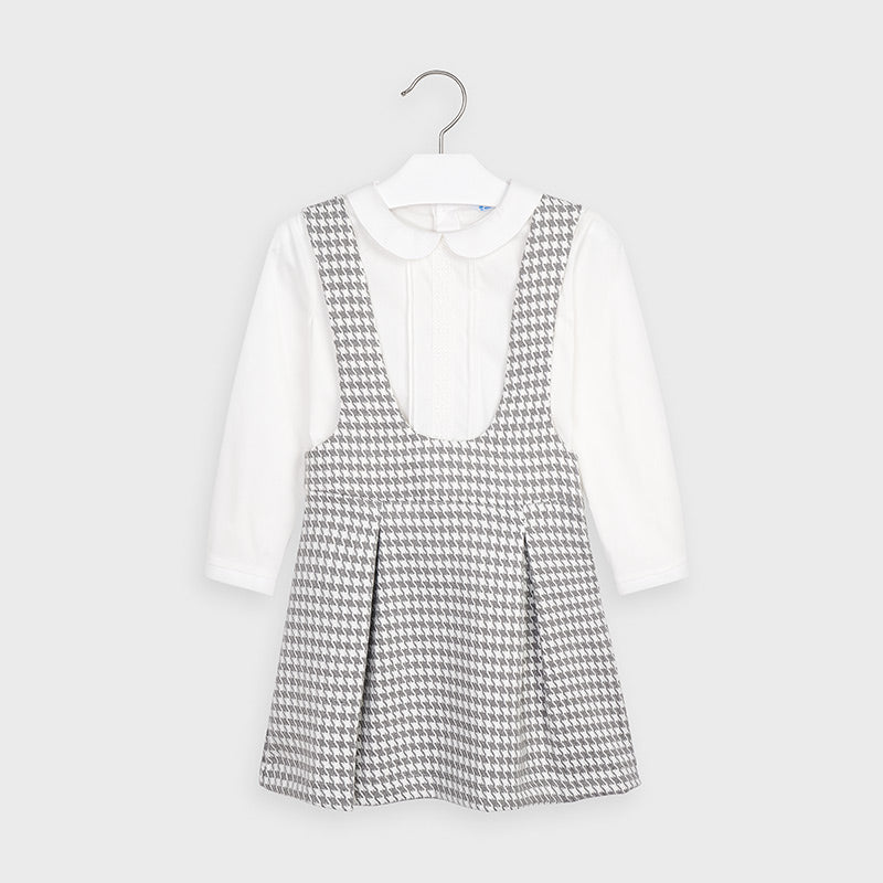 Completo 2 pezzi gonna bambina Mayoral microfantasia grigia - ErreGiModaBimbo