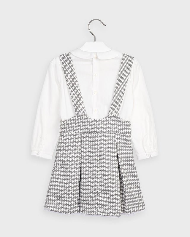 Completo 2 pezzi gonna bambina Mayoral microfantasia grigia - ErreGiModaBimbo