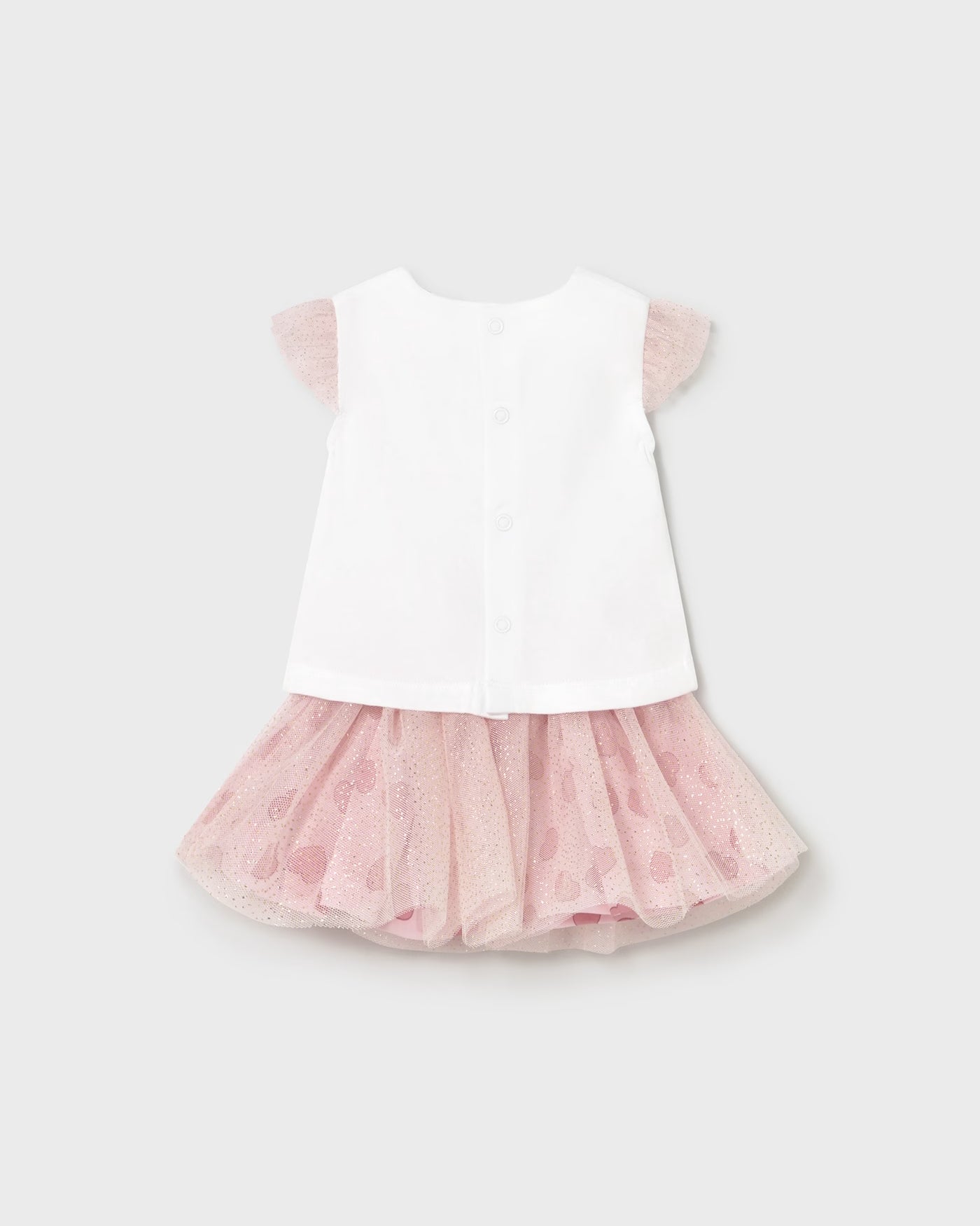 Completo 2 pezzi neonata Mayoral gonna tulle orsetto rosa Mayoral Rosa