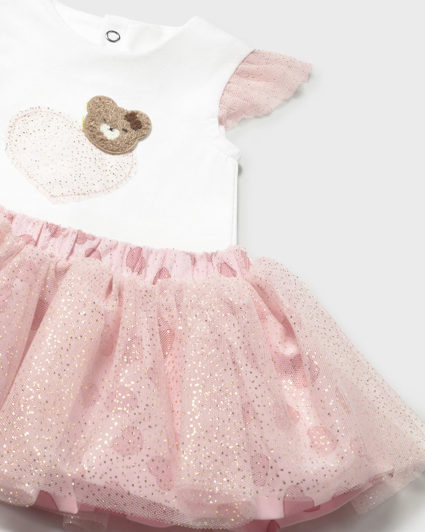 Completo 2 pezzi neonata Mayoral gonna tulle orsetto rosa Mayoral Rosa