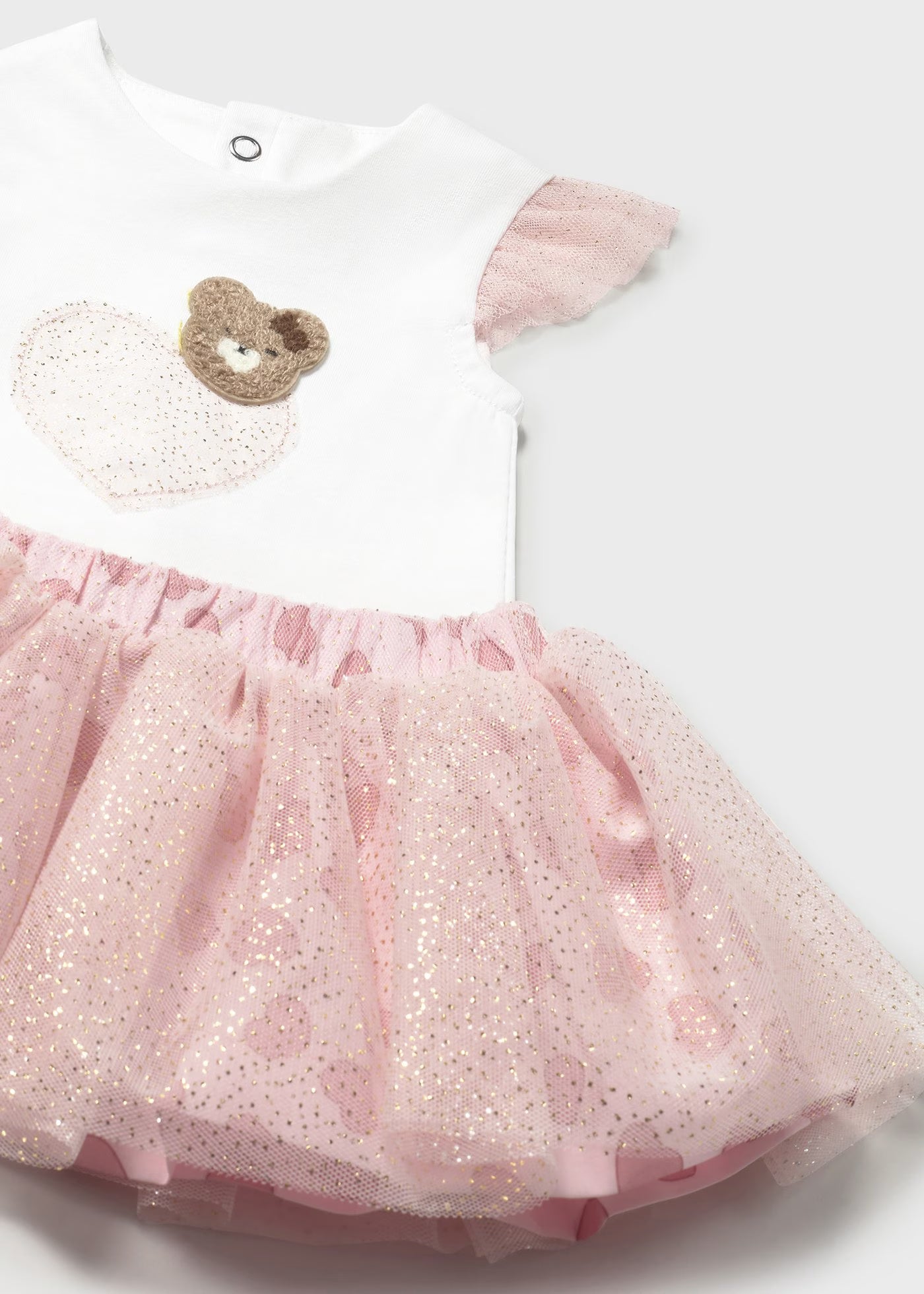 Completo 2 pezzi neonata Mayoral gonna tulle orsetto rosa Mayoral Rosa