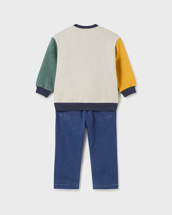 Completo 2 pezzi neonato Mayoral caldo cotone "DRAGO SMILE" - ErreGiModaBimbo