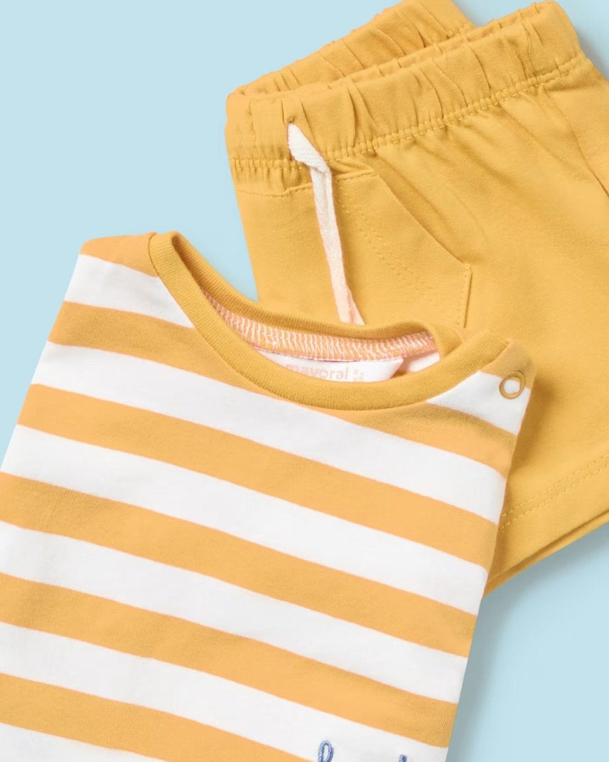 Completo 2 pezzi neonato Mayoral Newborn giallo tema pulcino Mayoral Giallo