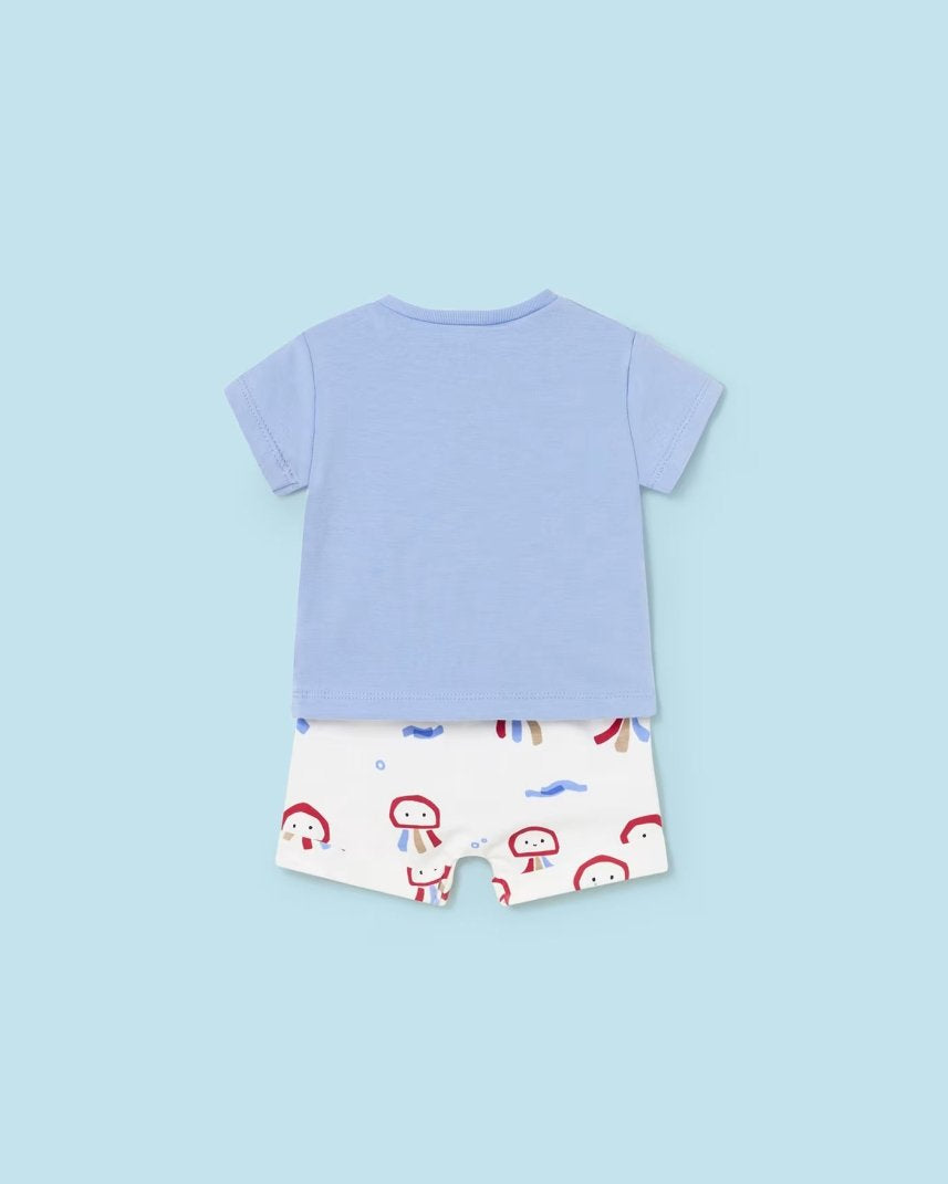 Completo 2 pezzi neonato Mayoral Newborn rosso e azzurroFish Mayoral Azzurro