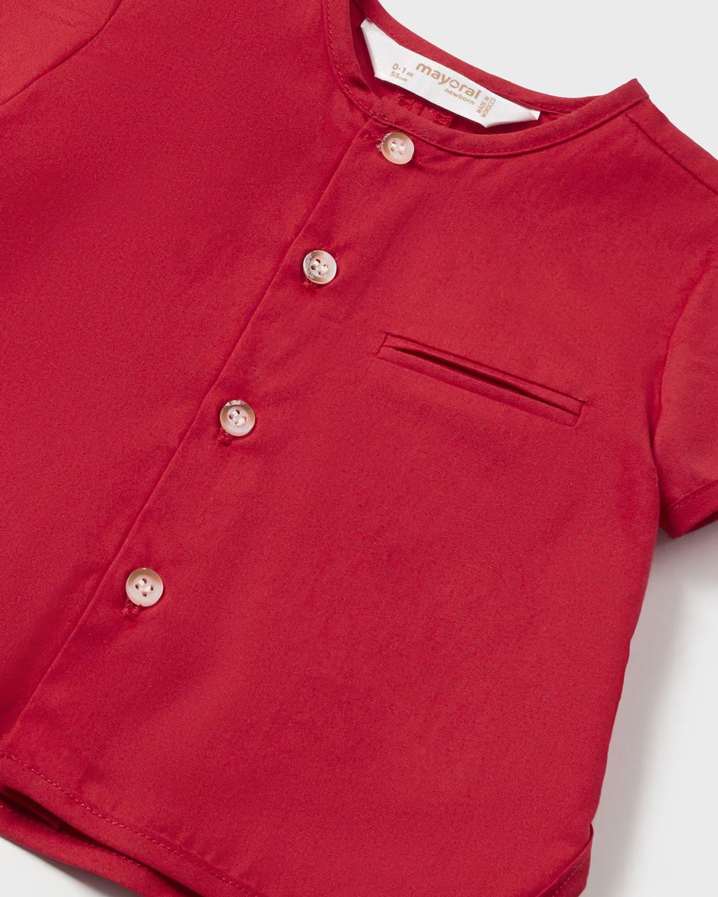 Completo 2 pezzi lino neonato Mayoral Newborn fantasia righe rosso Mayoral Rosso