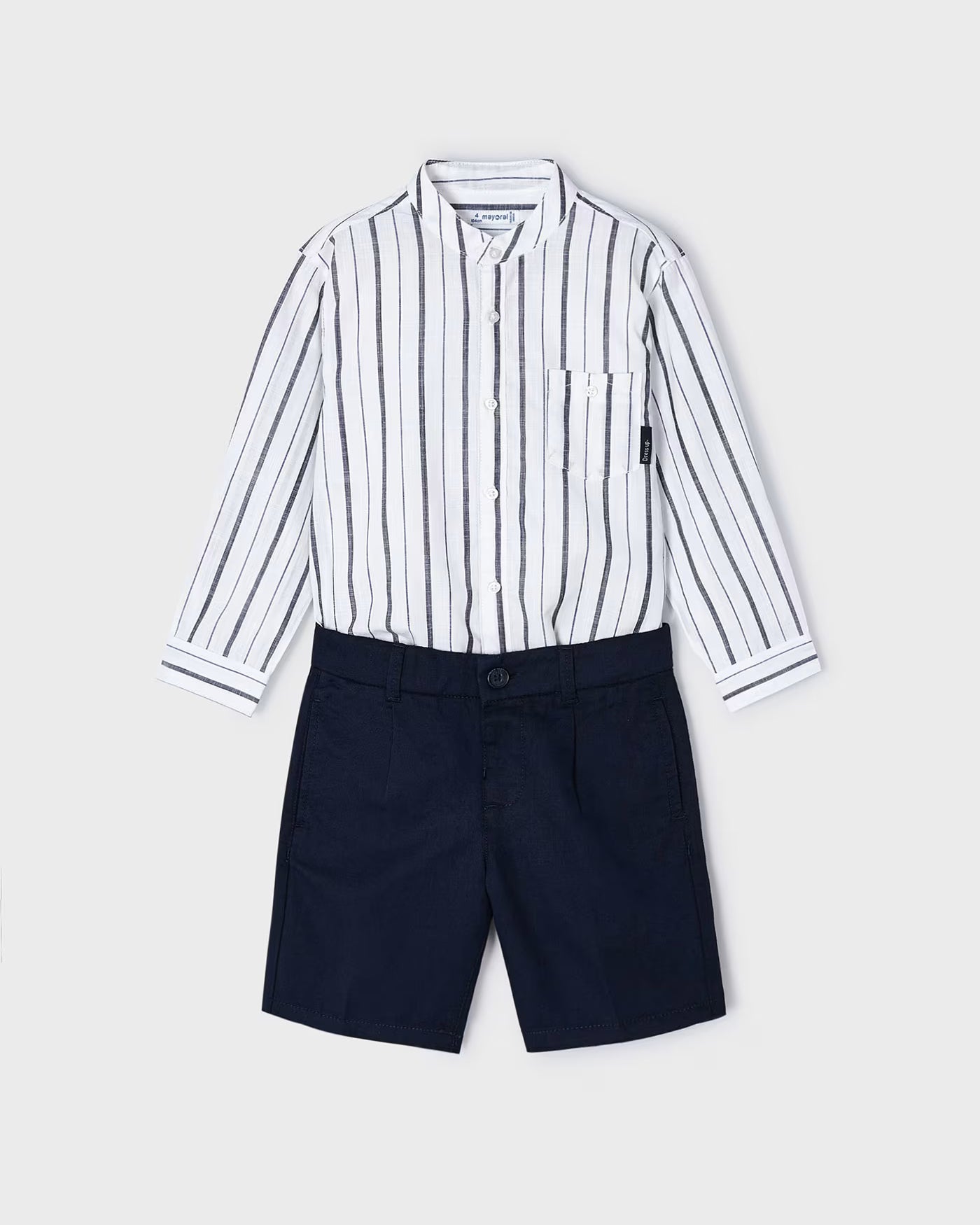 Completo elegante fresco bambino Mayoral bianco e blu navy Mayoral Blu