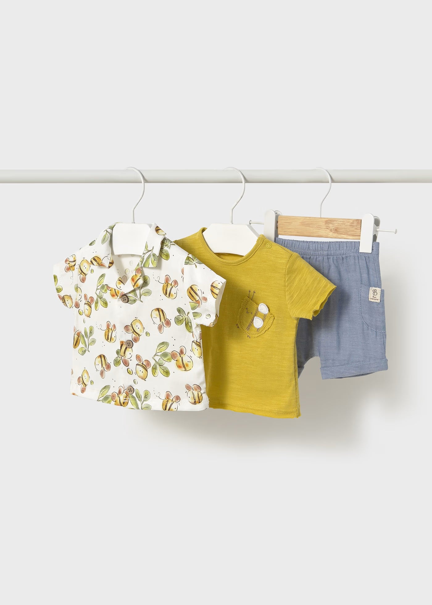 Completo 3 pezzi con camicia neonato Mayoral Newborn Ape oliva Mayoral 0-1 Mesi 55cm