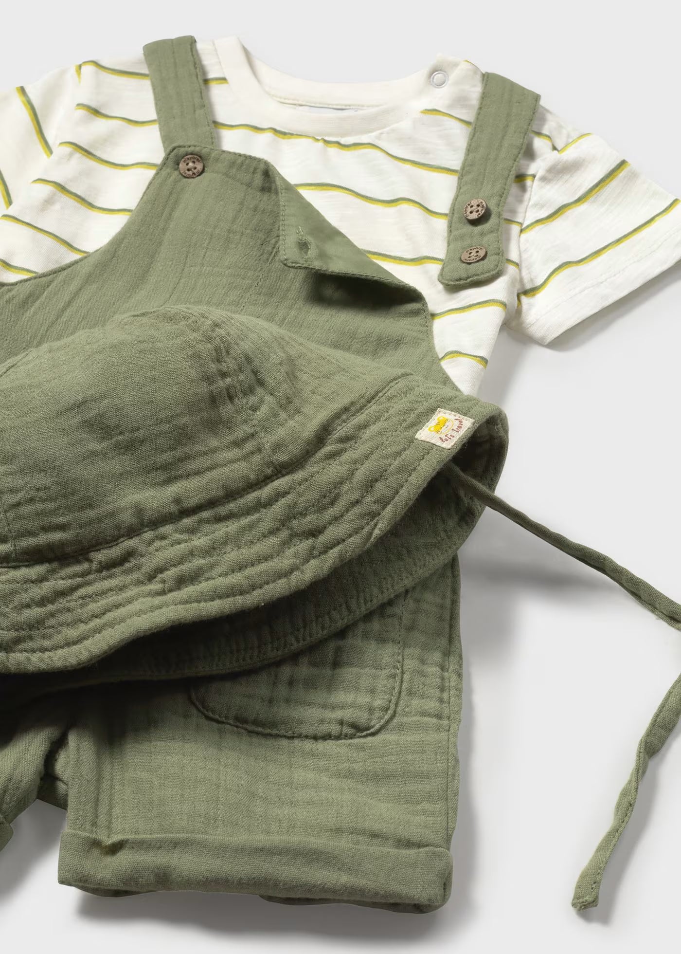 Completo 3 pezzi con cappello neonato Mayoral verde salvia Mayoral Verde