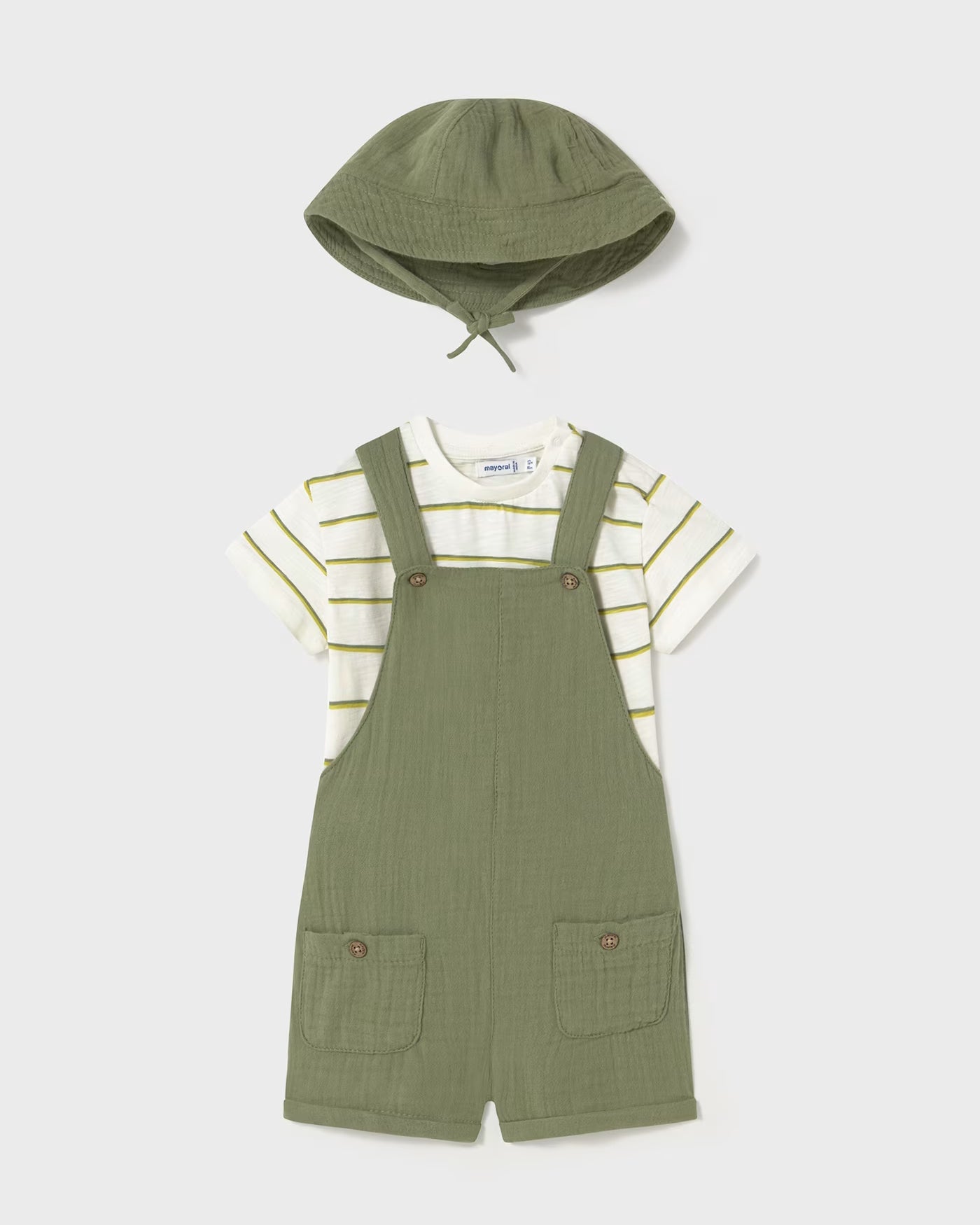 Completo 3 pezzi con cappello neonato Mayoral verde salvia Mayoral Verde