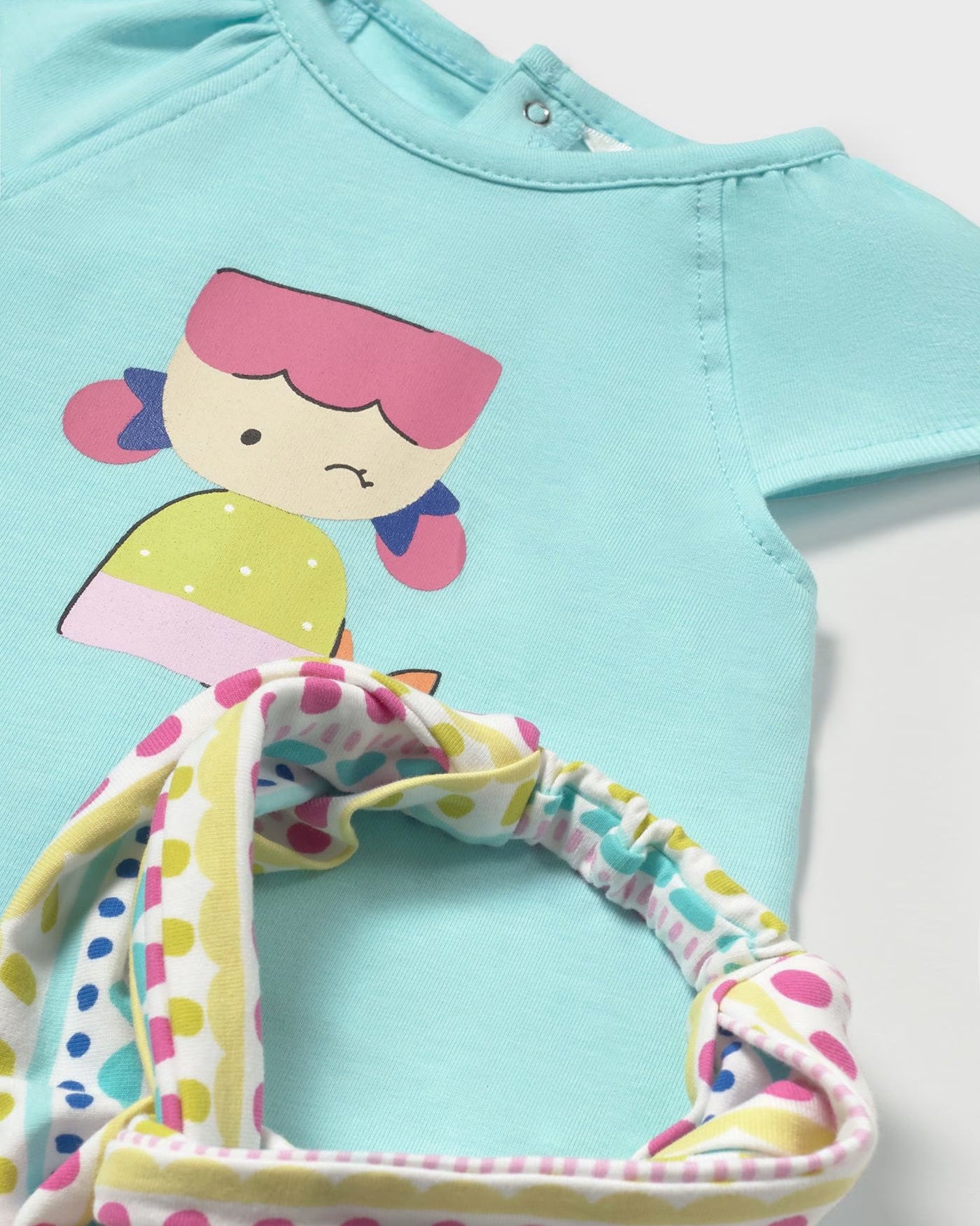 Completo 3 pezzi con fascia neonata Mayora Newborn sirena acqua Mayoral Acqua