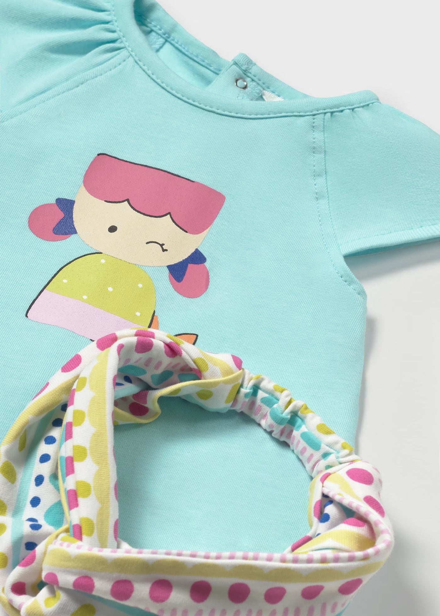 Completo 3 pezzi con fascia neonata Mayora Newborn sirena acqua Mayoral Acqua