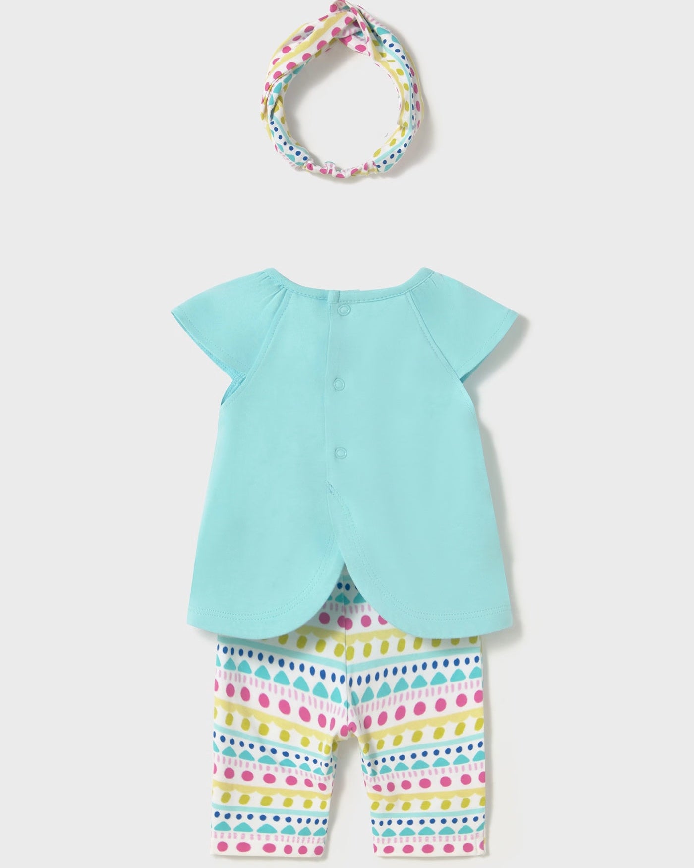 Completo 3 pezzi con fascia neonata Mayora Newborn sirena acqua Mayoral Acqua