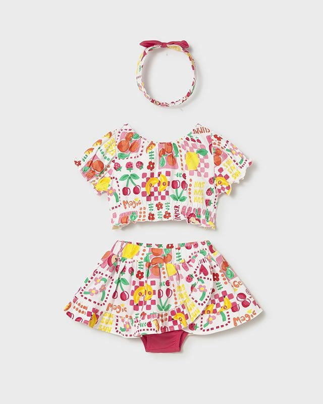 Completo neonata con fascia frutta ibisco Mayoral Mayoral 6 Mesi 68cm