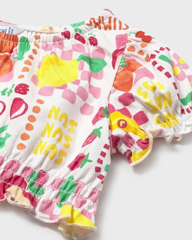 Completo neonata con fascia frutta ibisco Mayoral Mayoral 6 Mesi 68cm