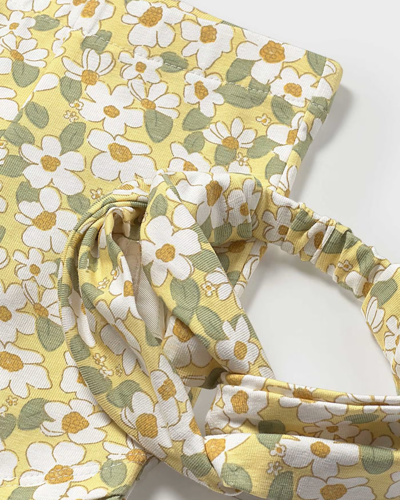 Completo 3 pezzi con fascia neonata Mayoral Newborn giallo floreale Mayoral Giallo