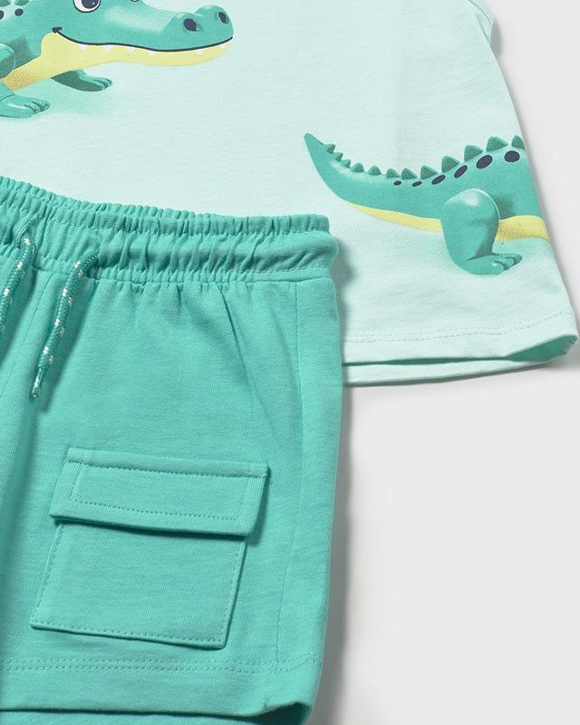 Completo 3 pezzi neonato Mayoral con coccodrilli e palme Mayoral 6 Mesi 68cm