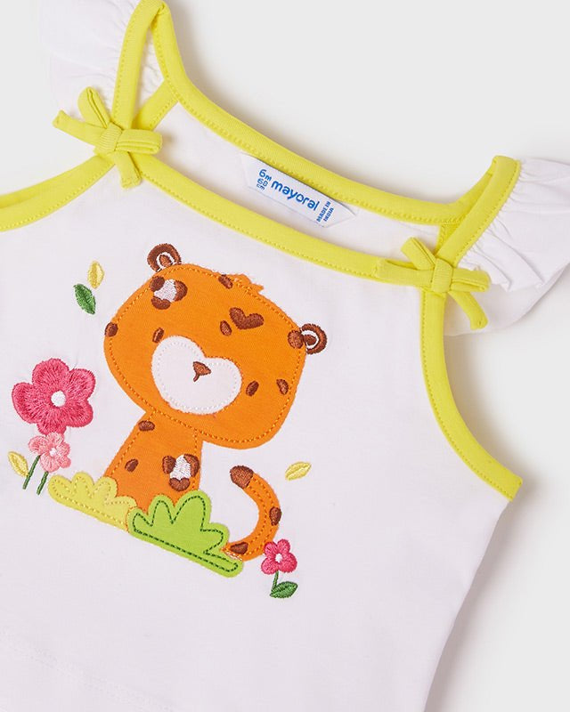 Completo 3 pezzi neonata Mayoral giallo "Jungle" - ErreGiModaBimbo