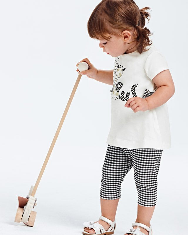 Completo 3 pezzi neonata Mayoral leggigns stampati - ErreGiModaBimbo