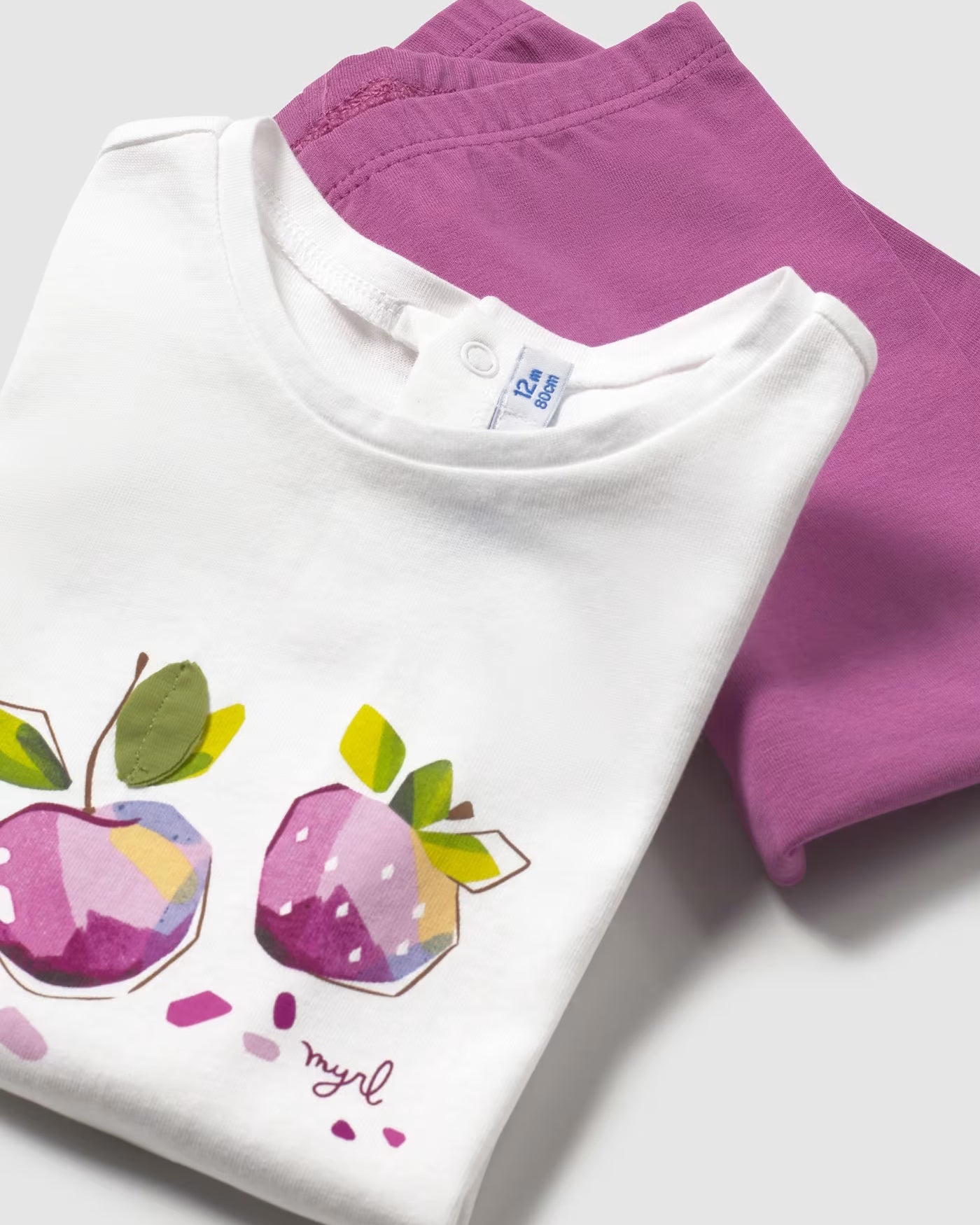 Completo 3 pezzi neonata Mayoral mele rosa malva Mayoral Malva